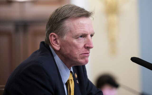 Republican Representative Paul Gosar of Arizona during a House Natural Resources Committee hearing, on July 28, 2020, on Capitol Hill in Washington. (Bill Clark/Pool via AP) Republican Representative Paul Gosar of Arizona during a House Natural Resources Committee hearing, on July 28, 2020, on Capitol Hill in Washington. (Bill Clark/Pool via AP)