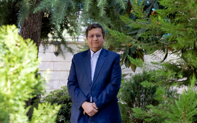 Former Iranian Central Bank chief Abdolnasser Hemmati, a candidate in Iran's upcoming presidential election, poses for a photo at his office in Tehran, Iran, June 9, 2021. (Ebrahim Noroozi/AP) Former Iranian Central Bank chief Abdolnasser Hemmati, a candidate in Iran's upcoming presidential election, poses for a photo at his office in Tehran, Iran, June 9, 2021. (Ebrahim Noroozi/AP)