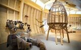 Animals that are made out of recycled material are on display at the interactive exhibit about the story of Noah's Ark, at the Jewish Museum in Berlin, Germany, June 21, 2021. (AP Photo/Markus Schreiber)