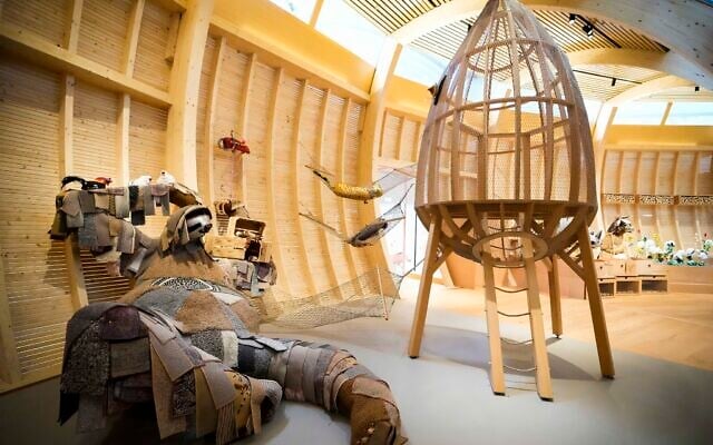 Animals that are made out of recycled material are on display at the interactive exhibit about the story of Noah's Ark, at the Jewish Museum in Berlin, Germany, June 21, 2021. (AP Photo/Markus Schreiber) Animals that are made out of recycled material are on display at the interactive exhibit about the story of Noah's Ark, at the Jewish Museum in Berlin, Germany, June 21, 2021. (AP Photo/Markus Schreiber)
