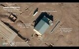 This satellite image provided by Planet Labs Inc. that has been annotated by experts at the James Martin Center for Nonproliferation Studies at Middlebury Institute of International Studies shows preparation at the Imam Khomeini Spaceport in Iran's Semnan province on  June 1, 2021 before what experts believe was the launch of a satellite-carrying rocket on June 12. (Planet Labs Inc., James Martin Center for Nonproliferation Studies at Middlebury Institute of International Studies via AP)