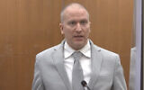 In this image taken from video, former Minneapolis police Officer Derek Chauvin addresses the court as Hennepin County Judge Peter Cahill presides over Chauvin's sentencing on June 25, 2021, at the Hennepin County Courthouse in Minneapolis. (Court TV via AP, Pool)