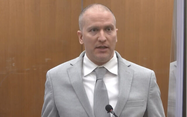 In this image taken from video, former Minneapolis police Officer Derek Chauvin addresses the court as Hennepin County Judge Peter Cahill presides over Chauvin's sentencing on June 25, 2021, at the Hennepin County Courthouse in Minneapolis. (Court TV via AP, Pool) In this image taken from video, former Minneapolis police Officer Derek Chauvin addresses the court as Hennepin County Judge Peter Cahill presides over Chauvin's sentencing on June 25, 2021, at the Hennepin County Courthouse in Minneapolis. (Court TV via AP, Pool)