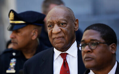 Bill Cosby, center, leaves the the Montgomery County Courthouse in Norristown, Pennsylvania, April 26, 2018,  (AP Photo/Matt Slocum, File)