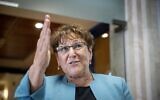 Then-presidential candidate Miriam Peretz seen at the Knesset, June 1, 2021. (Yonatan Sindel/Flash90)