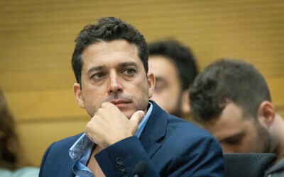 Yamina MK Amichai Chikli at the Knesset on June 22, 2021. (Yonatan Sindel/Flash90)