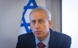 Then-coronavirus czar Nachman Ash attends a press conference in Jerusalem on June 23, 2021. (Yonatan Sindel/Flash90)