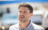MK Bezalel Smotrich visits the illegal outpost of Evyatar, in the West Bank, on June 27, 2021. (Sraya Diamant/Flash90)