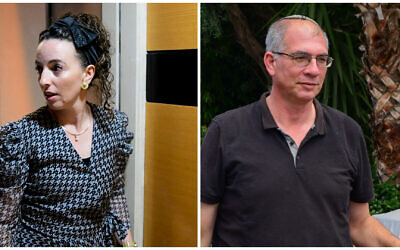 Yamina MKs (L) Idit Silman and (R) Nir Orbach (Avshalom Sassoni/Flash90) and