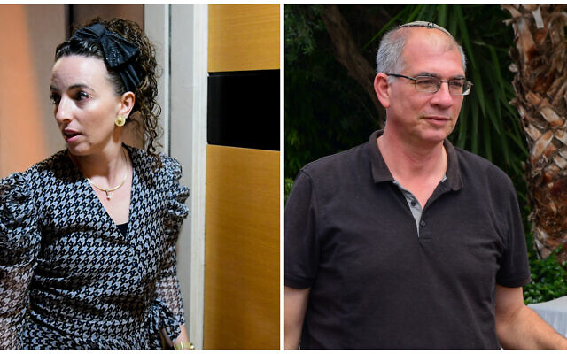 Yamina MKs (L) Idit Silman and (R) Nir Orbach (Avshalom Sassoni/Flash90) and