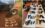Israeli security forces foil an attempted weapons smuggling on the border with Lebanon, on June 18, 2021. (Israel Police)