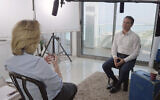 Former Mossad chief Yossi Cohen (R), in an interview with Channel 12's Ilana Dayan, broadcast on June 6, 2021. (Channel 12)