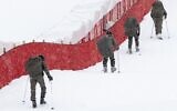 Illustrative: Soldiers train in Kitzbuehel, Austria on January 23, 2021. (Joe Klamar/AFP via Getty Images via JTA)