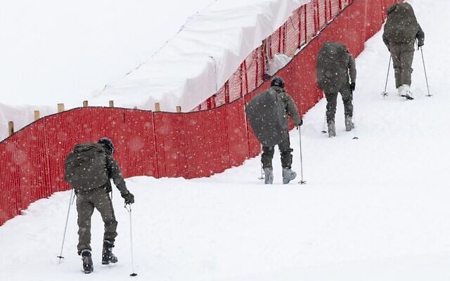 Illustrative: Soldiers train in Kitzbuehel, Austria on January 23, 2021. (Joe Klamar/AFP via Getty Images via JTA) Illustrative: Soldiers train in Kitzbuehel, Austria on January 23, 2021. (Joe Klamar/AFP via Getty Images via JTA)