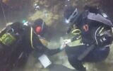Screen capture from video of the underwater national park at Caesarea, Israel. (Channel 13 News)