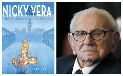 'Nicky & Vera' by Peter Sis (Courtesy W.W. Norton and Company); Holocaust-era hero Nicholas Winton, who helped save 669 Czech children from the Nazi invasion. (AP/Petr David Josek, File)
