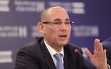 Bank of Israel Governor Amir Yaron speaking at the annual Eli Hurvitz economic conference in Jerusalem held by the Israel Democracy Institute; June 29, 2021 (Israel Democracy Institute)