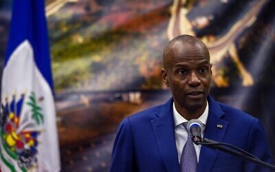 President of Haiti Jovenel Moise speaks during a press conference in Port-au-Prince, January 7, 2020. (CHANDAN KHANNA/AFP)