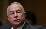 Andrew Saul testifies before the Senate Finance Committee during his confirmation hearing to be commissioner of the Social Security Administration in the Dirksen Senate Office Building on Capitol Hill, October 2, 2018. (Chip Somodevilla/Getty Images via JTA)