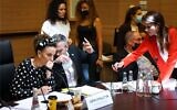 Lawmakers during an Arrangements Committee meeting at the Knesset, July 12, 2021. (Noam Moskowitz/ Knesset spokesperson's office)