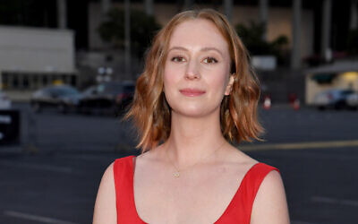 Hannah Einbinder at an HBO Max event for 'Hacks' at the Rose Bowl in Pasadena, California, May 20, 2021. (Jeff Kravitz/FilmMagic for HBO/ via JTA)
