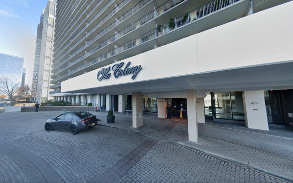 Observant Jewish residents of The Colony, a high-rise in Fort Lee, New Jersey, are suing the board for barring employees from pushing elevator buttons for those forbidden to do so on the Jewish Sabbath. (Screenshot from Google Maps/ via JTA) Observant Jewish residents of The Colony, a high-rise in Fort Lee, New Jersey, are suing the board for barring employees from pushing elevator buttons for those forbidden to do so on the Jewish Sabbath. (Screenshot from Google Maps/ via JTA)