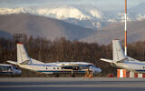 The Antonov An-26 with the same board number #RA-26085 as the missed plane is parked at Airport Elizovo outside Petropavlovsk-Kamchatsky, Russia, November 17, 2020. (AP Photo/Marina Lystseva)