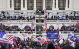 Insurrectionist supporters of then US president Donald Trump breach the Capitol in Washington, on January 6, 2021. (AP Photo/John Minchillo)