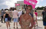 Fans and supporters of pop star Britney Spears protest at the Lincoln Memorial, during the "Free Britney" rally, on July 14, 2021, in Washington. (AP Photo/Jose Luis Magana)