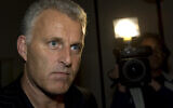 In this January 31, 2008 file photo, Dutch crime reporter Peter R. de Vries reacts prior to attending a live TV show in Amsterdam, Netherlands. (AP Photo/Peter Dejong, File)