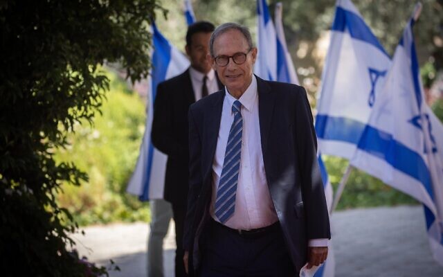 Diaspora Affairs Minister Nachman Shai arrives at the President's Residence in Jerusalem, on June 14, 2021. (Yonatan Sindel/ Flash90) Diaspora Affairs Minister Nachman Shai arrives at the President's Residence in Jerusalem, on June 14, 2021. (Yonatan Sindel/ Flash90)