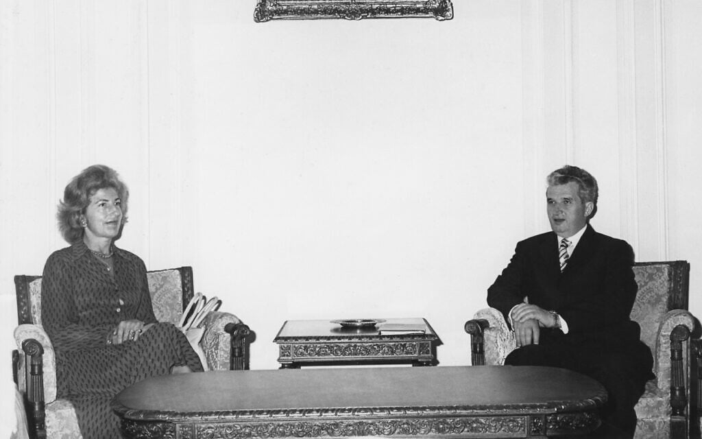 Hella Pick interviews Romanian dictator Nicolae Ceausescu. (Courtesy)