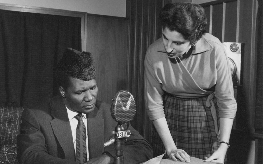 Hella Pick with Guinea’s president Sekou Toure during his official visit to the UK. (Courtesy)