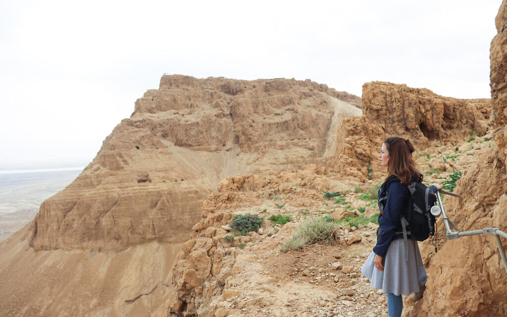 Susannah Schild on a hike in the Dead Sea region. (Courtesy) Susannah Schild on a hike in the Dead Sea region. (Courtesy)