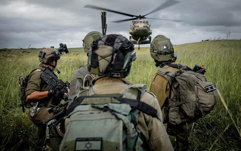 IDF troops train for a war against Hezbollah in northern Israel in an undated photograph. (Israel Defense Forces)