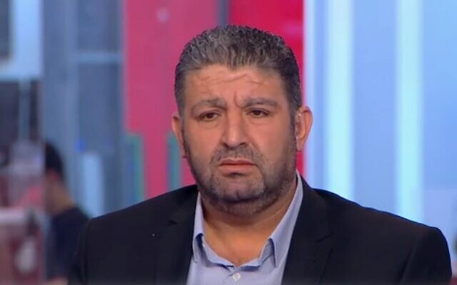 Yaqoub Abu al-Qia’an in May, 2021 (Channel 12 screenshot)