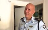 Police officer Barak Daddon speaks to Channel 13 news (video screenshot)