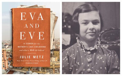 'Eva and Eve' by Julie Metz. (Courtesy); and a photo of Metz's mother Eva Singer as a child in January 1938, in Vienna. (Singer/Metz family collection at the Leo Baeck Institute, New York)
