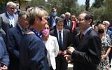 French parliamentarians meet President Isaac Herzog (right) in Jerusalem, July 20, 2021 (Mark Neyman/GPO)