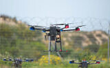 Israeli military drones fly in formation in an undated photograph. (Israel Defense Forces)