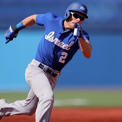 Israel's Blake Gailen runs towards the home plate to score during the seventh inning of the Tokyo 2020 Olympic Games baseball round 1 game between Israel and Mexico at Yokohama Baseball Stadium in Yokohama, Japan, on August 1, 2021. (KAZUHIRO FUJIHARA / AFP) Israel's Blake Gailen runs towards the home plate to score during the seventh inning of the Tokyo 2020 Olympic Games baseball round 1 game between Israel and Mexico at Yokohama Baseball Stadium in Yokohama, Japan, on August 1, 2021. (KAZUHIRO FUJIHARA / AFP)