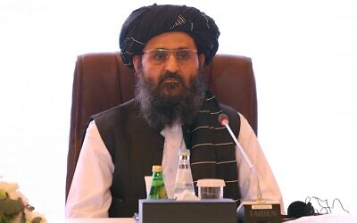 This photo from July 18, 2021 shows the leader of the Taliban negotiating team, Mullah Abdul Ghani Baradar, in Qatar's capital Doha. (Karim Jaafar/AFP)