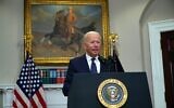 US President Joe Biden speaks during an update on the situation in Afghanistan and the effects of Tropical Storm Henri in the Roosevelt Room of the White House in Washington, DC on August 22, 2021. (Andrew Caballero-Reynolds / AFP)