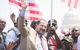Paul Strauss attends a rally on Pennsylvania Avenue, Washington, DC, September 16, 2019. (Tom Williams/CQ-Roll Call, Inc via Getty Images/ via JTA)