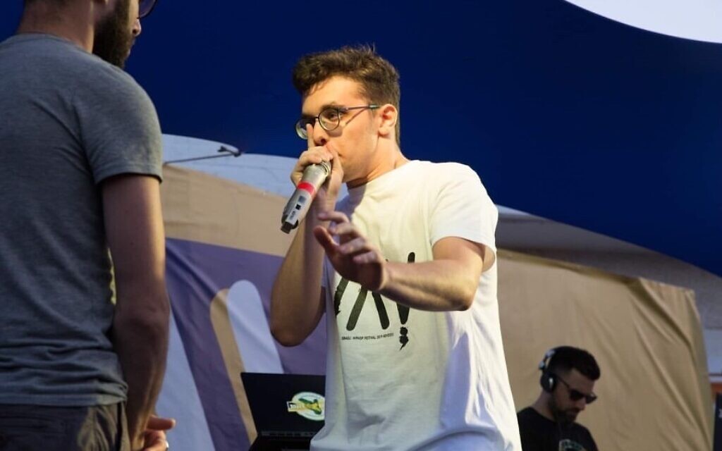 A contestant performs at an Israel Beatbox contest, in this undated photo. (Courtesy Israel Beatbox)