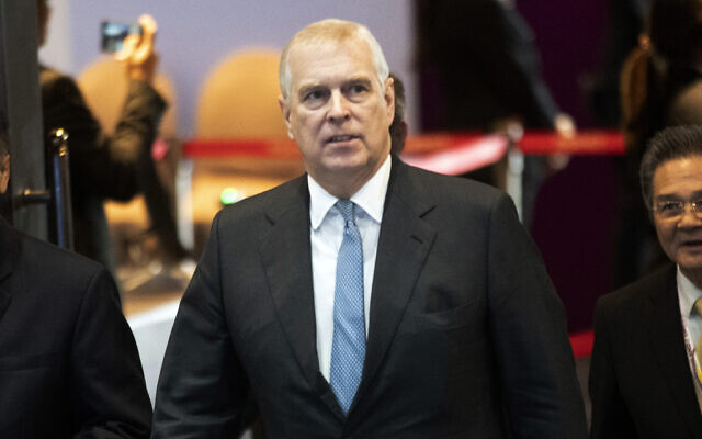 In this Nov. 3, 2019 file photo, Britain's Prince Andrew arrives at ASEAN Business and Investment Summit (ABIS) in Nonthaburi, Thailand (AP Photo/Sakchai Lalit, file) In this Nov. 3, 2019 file photo, Britain's Prince Andrew arrives at ASEAN Business and Investment Summit (ABIS) in Nonthaburi, Thailand (AP Photo/Sakchai Lalit, file)