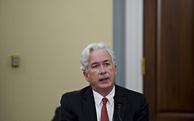 CIA Director William Burns speaks during a House Intelligence Committee hearing on Capitol Hill in Washington, April 15, 2021. (Al Drago/Pool via AP)