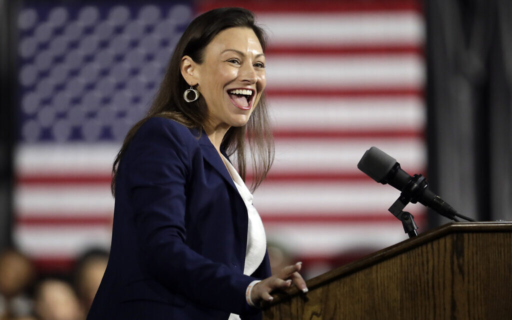 In this November 2, 2019, photo, Nikki Fried, Democratic candidate for Florida Commissioner of Agriculture, speaks during a campaign rally, in Miami. (AP Photo/Lynne Sladky) In this November 2, 2019, photo, Nikki Fried, Democratic candidate for Florida Commissioner of Agriculture, speaks during a campaign rally, in Miami. (AP Photo/Lynne Sladky)