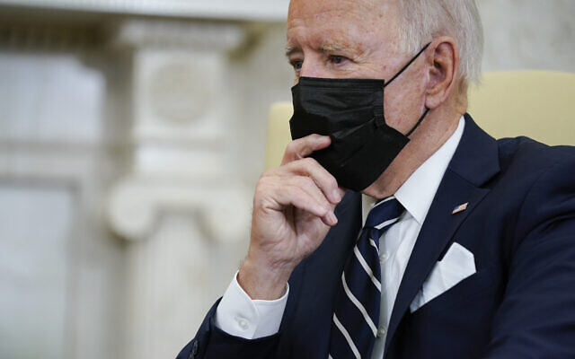 President Joe Biden listens as he meets with Israeli Prime Minister Naftali Bennett in the Oval Office of the White House, Friday, Aug. 27, 2021, in Washington. (AP Photo/Evan Vucci) President Joe Biden listens as he meets with Israeli Prime Minister Naftali Bennett in the Oval Office of the White House, Friday, Aug. 27, 2021, in Washington. (AP Photo/Evan Vucci)