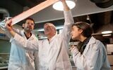 Dr. Moshiel Biton, left, at Addionics' lab in Tel Aviv. (Photo: Addionics)